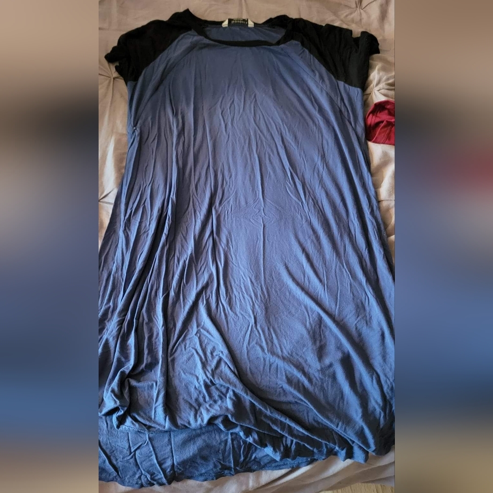 Ekouaer 3 in 1 Delivery/Labor/Nursing Nightgown - Blue/Black